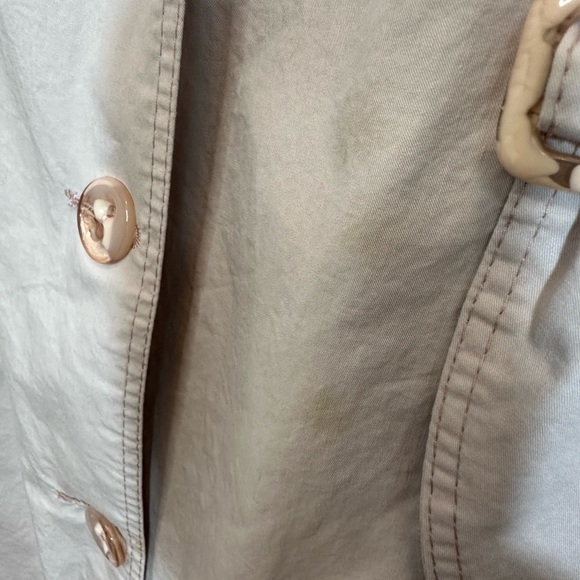 TNH Collection Womens Trench Coat Size 40 M Vintage Preppy Dusty Rose Minimalist - Picture 15 of 16